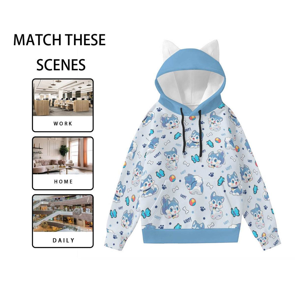 Lil Woof Ears Unisex Hoodie - Puppy's Aesthetics