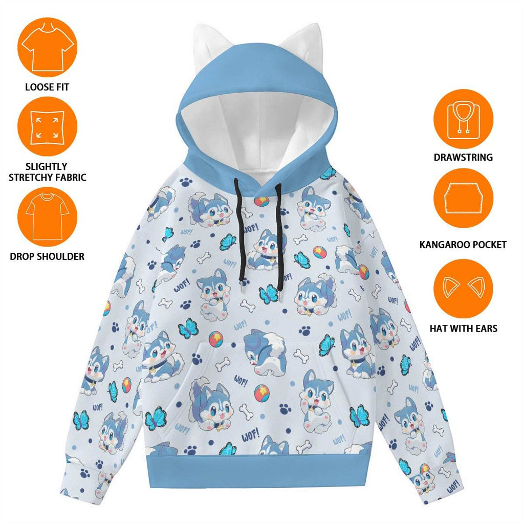Lil Woof Ears Unisex Hoodie - Puppy's Aesthetics