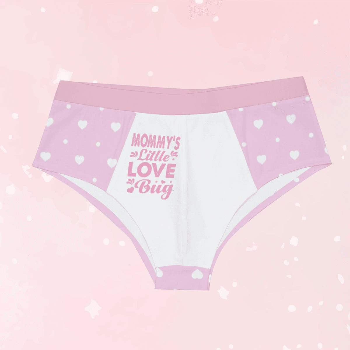 'Mommy's Little Love Bug' Pink White Briefs - Puppy's Aesthetics