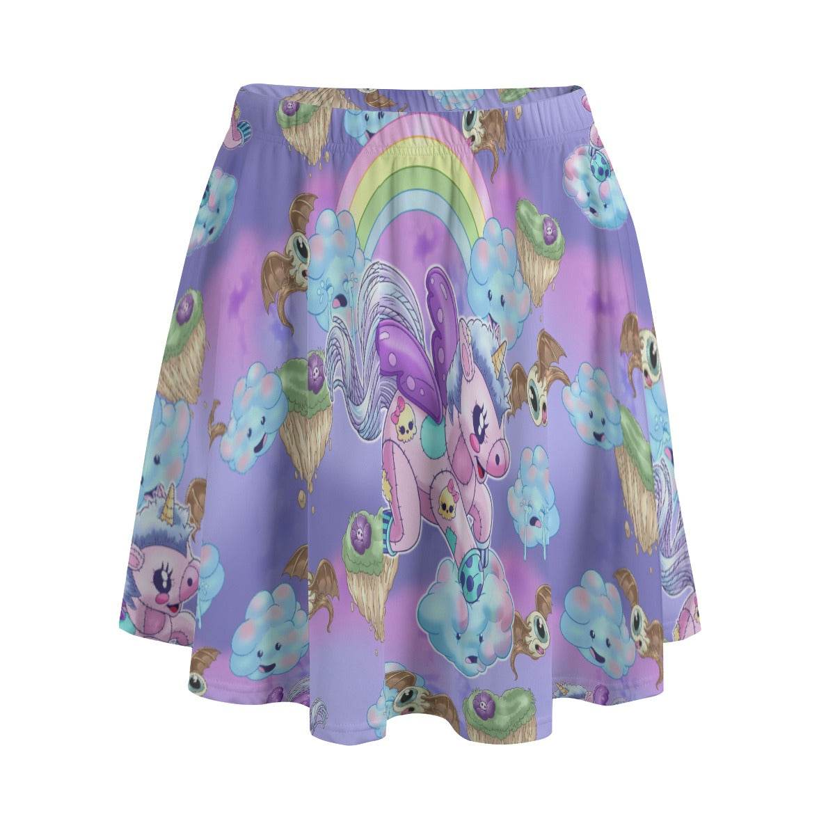 Pastel Dreamycorn Skater Skirt - Puppy's Aesthetics