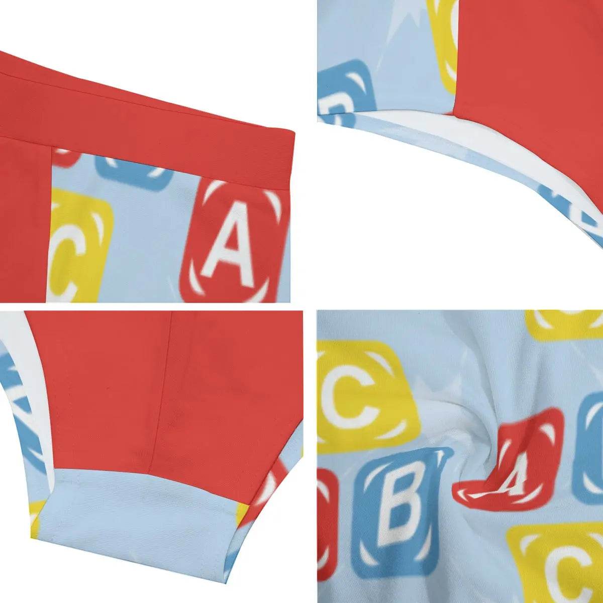 Red ABC Briefs - Puppy's Aesthetics
