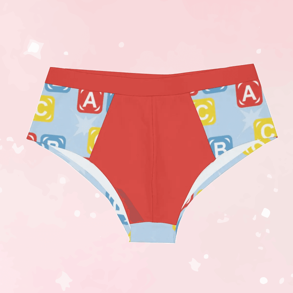 Red ABC Briefs - Puppy's Aesthetics