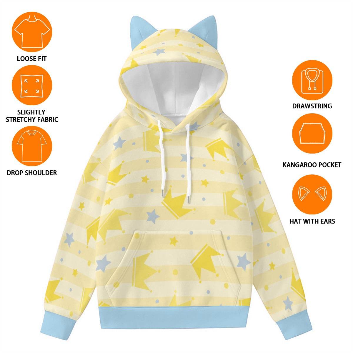 Royal Bumbles Unisex Cat Ears Hoodie - Puppy's Aesthetics