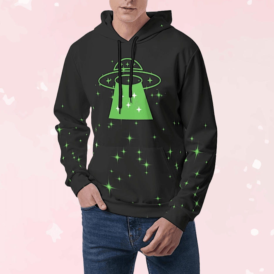 Stars & Saucer Unisex Hoodie - Puppy's Aesthetics