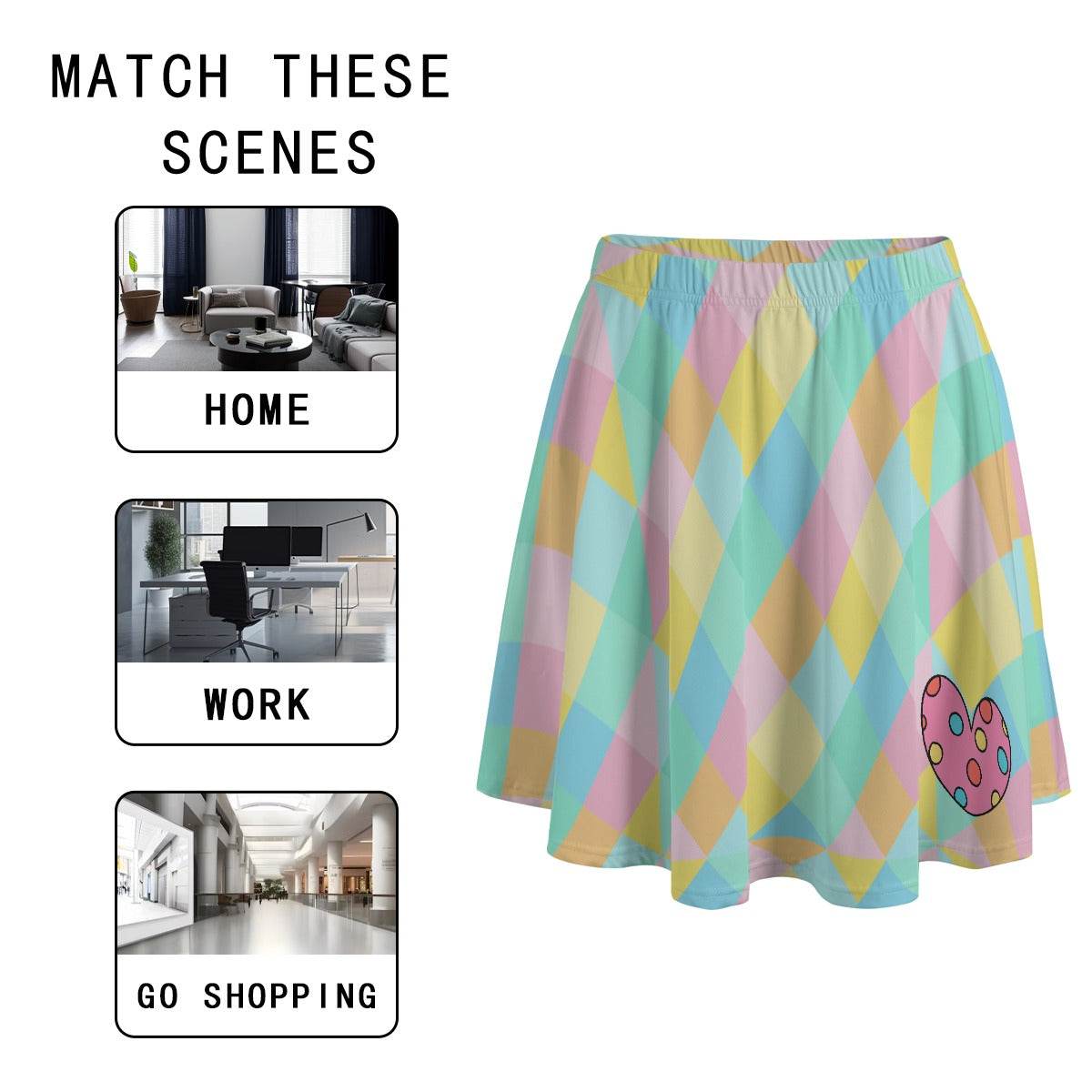 Sugar Love Skater Skirt - Puppy's Aesthetics