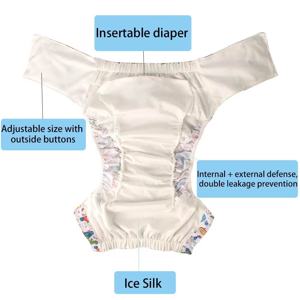 Cute Ice Silk ABDL Cloth Diapers (Colors) - Puppy's Aesthetics
