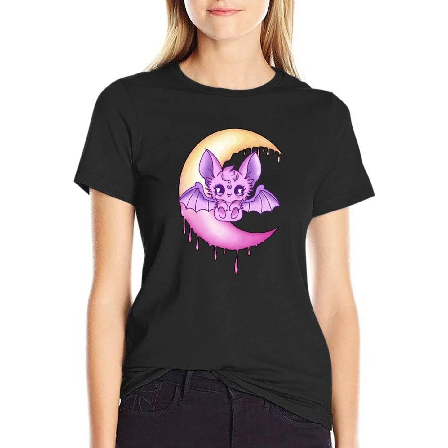 Moonlit Batty Baby Unisex Cotton Tee (Colors) - Puppy's Aesthetics