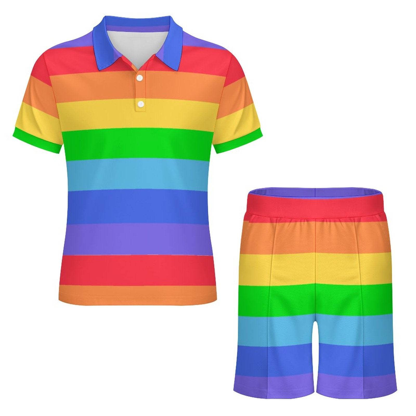 Rainbow Breeze Shorties Set - Puppy's Aesthetics