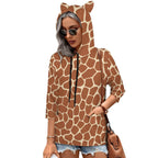 Safari Snuggle Unisex Hoodie w/Ears - Puppy's Aesthetics