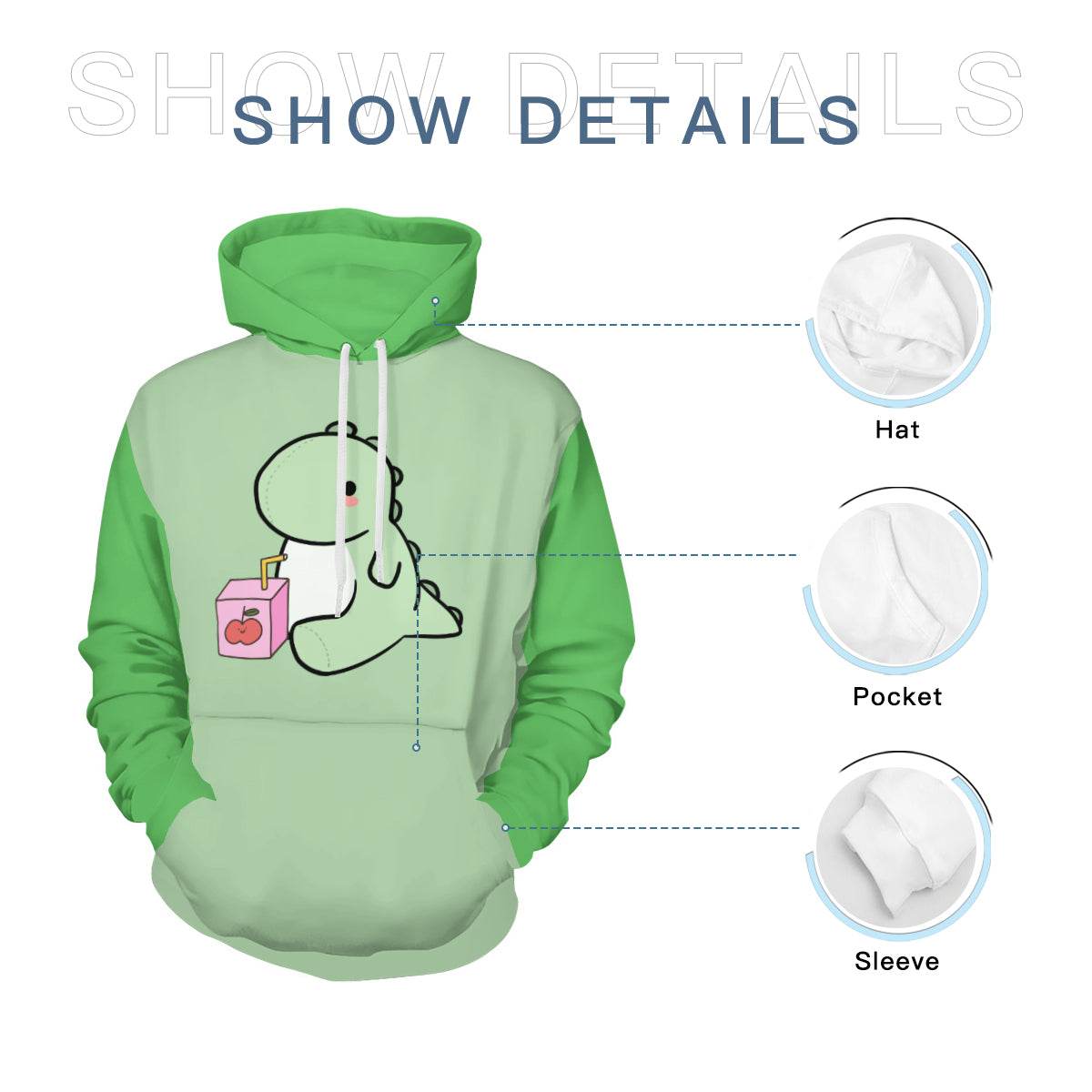 Sippin Saurus Plushie Unisex Cuddle Fit - Puppy's Aesthetics