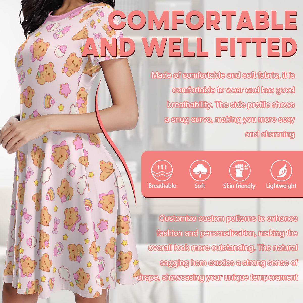 Bearly Adorable Little Dress - Puppy's Aesthetics