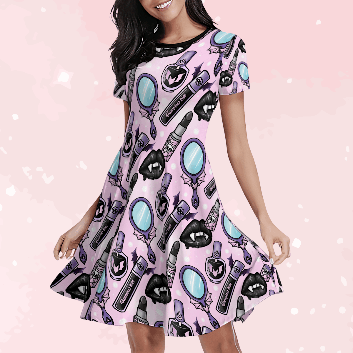 Glam Goth Little Dress - Puppy's Aesthetics