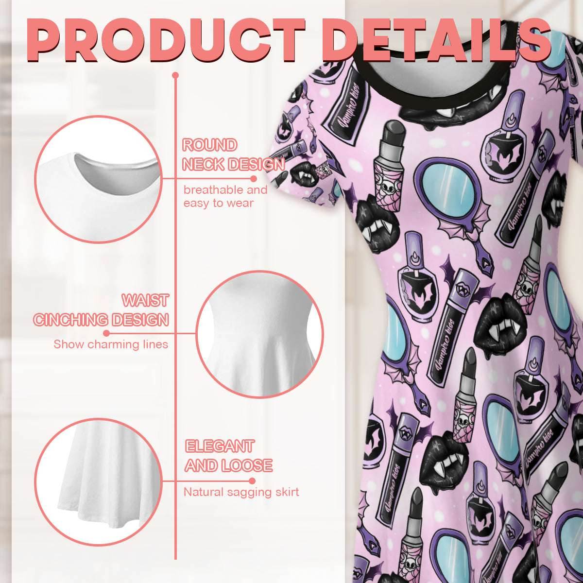 Glam Goth Little Dress - Puppy's Aesthetics