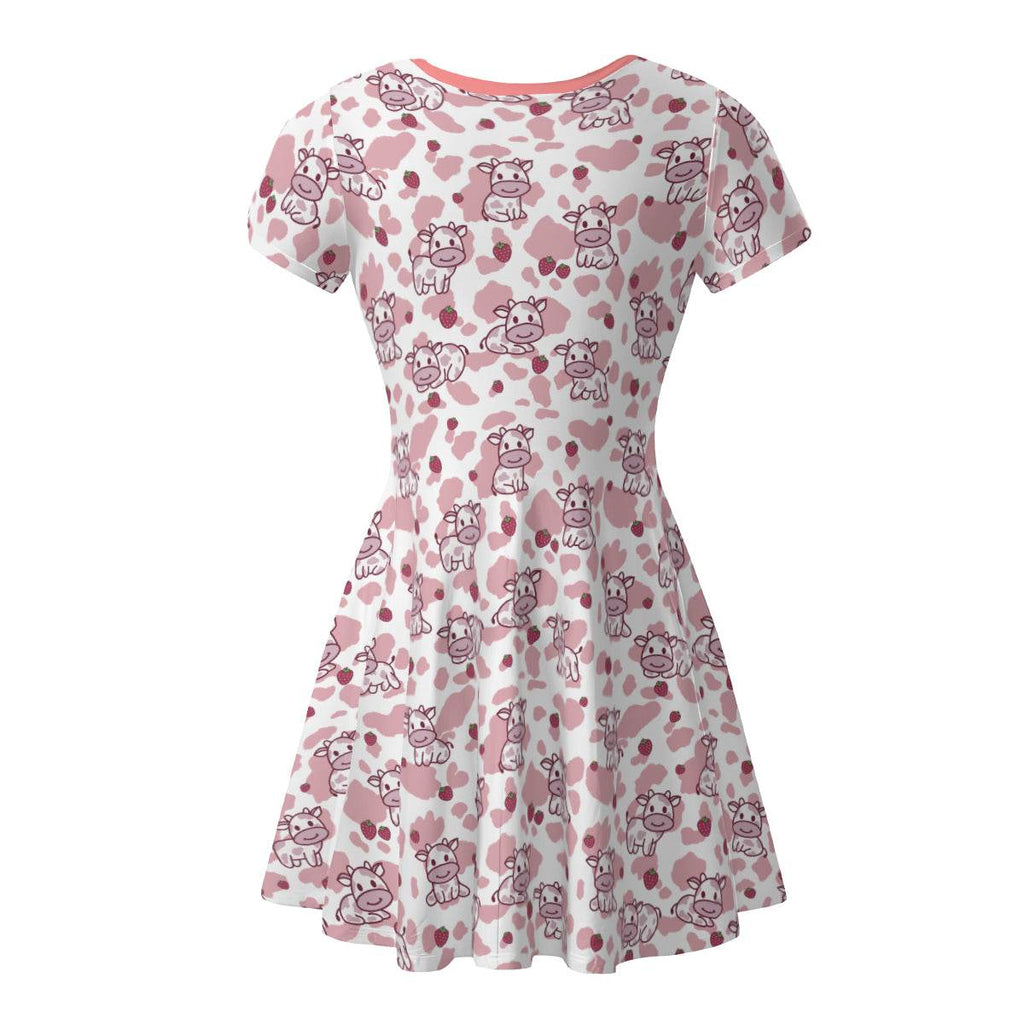 Strawbaby Cow Little Dress - Puppy's Aesthetics