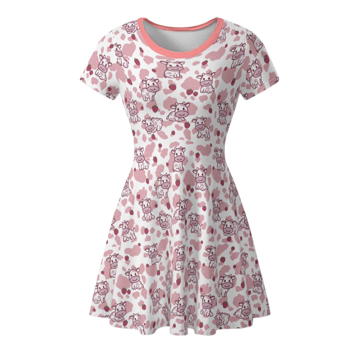 Strawbaby Cow Little Dress - Puppy's Aesthetics