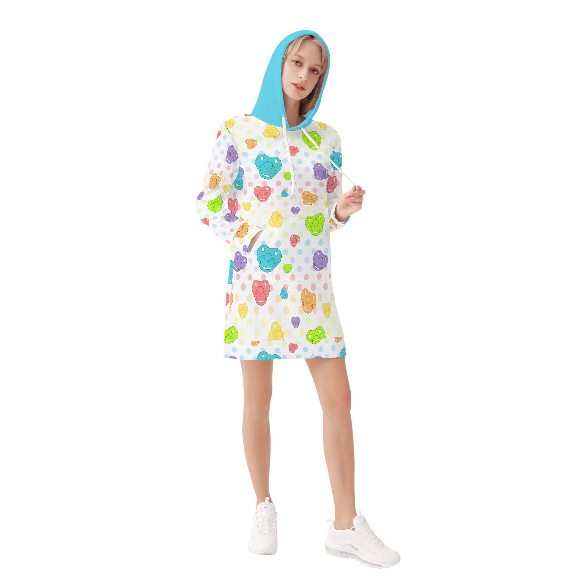 Paci Parade Pullover Hoodie Dress - Puppy's Aesthetics