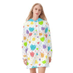 Paci Parade Pullover Hoodie Dress - Puppy's Aesthetics