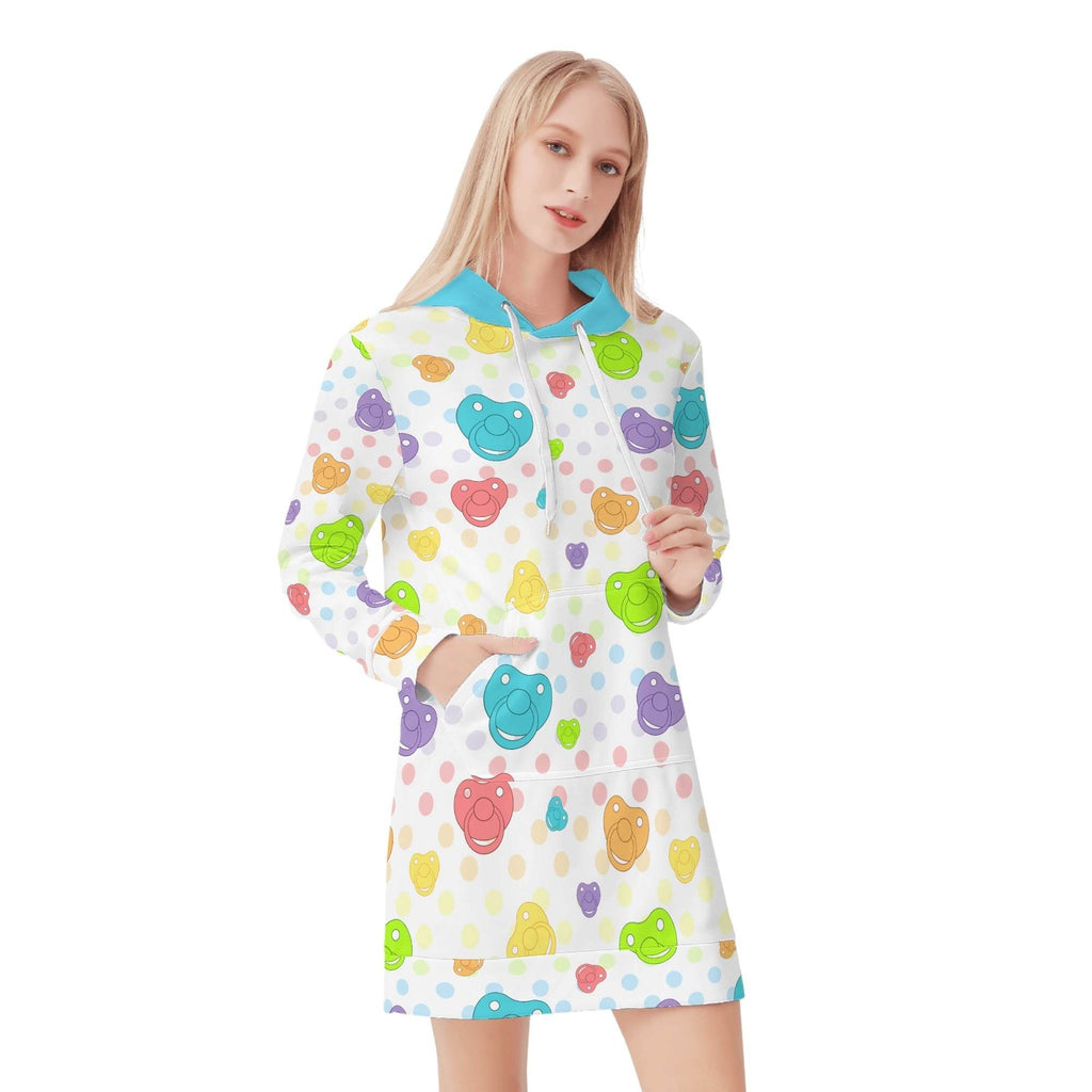 Paci Parade Pullover Hoodie Dress - Puppy's Aesthetics