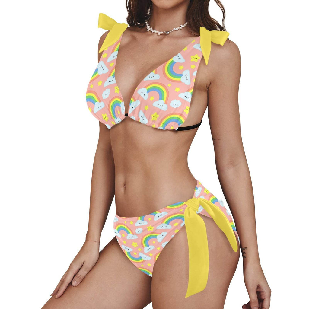 Rainbow Daze Ruffle Bikini - Puppy's Aesthetics