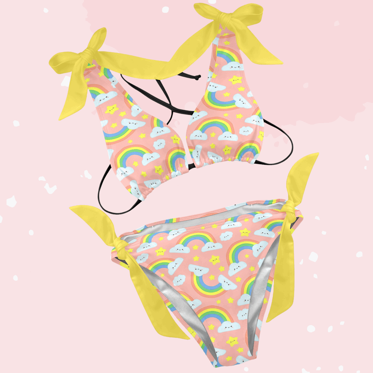 Rainbow Daze Ruffle Bikini - Puppy's Aesthetics