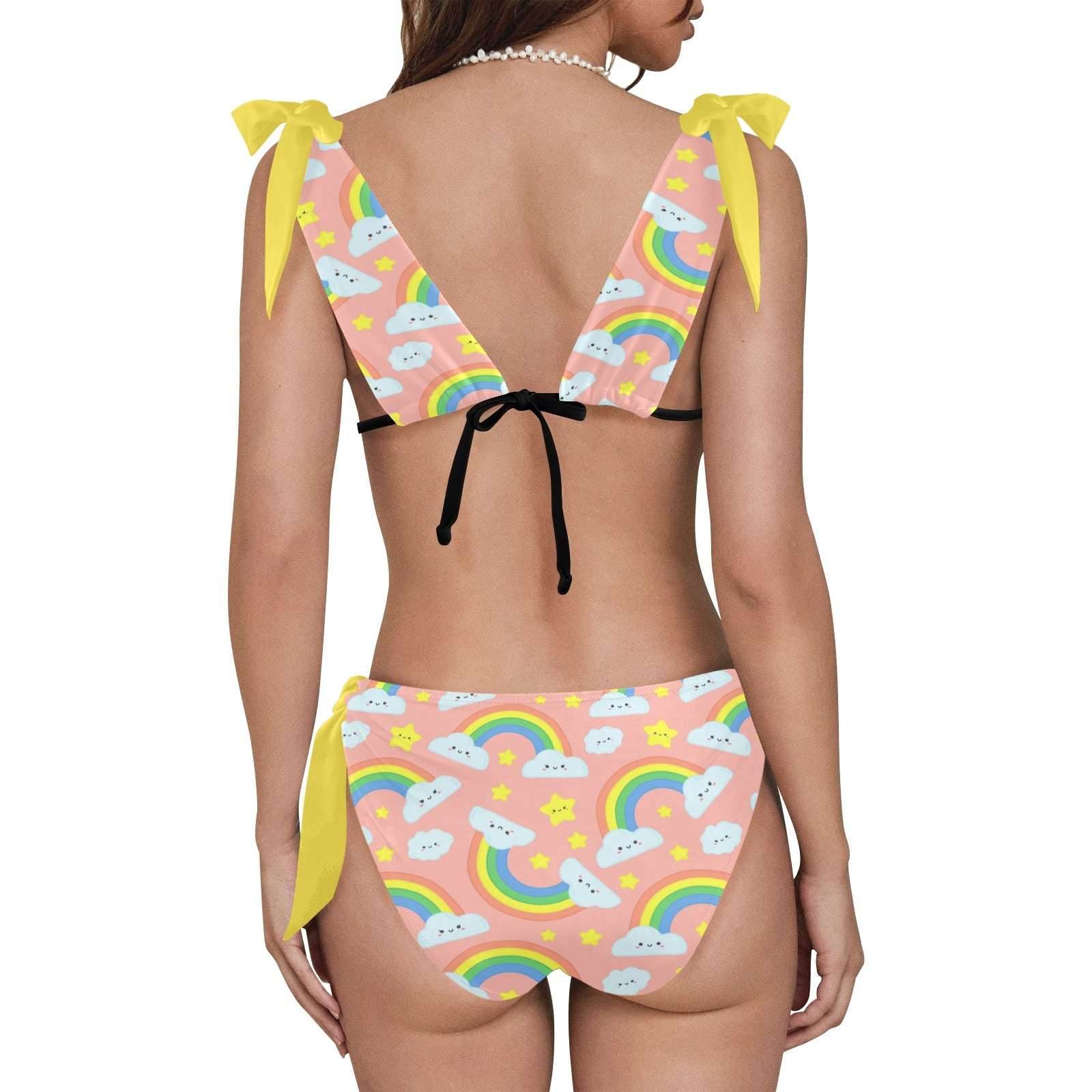 Rainbow Daze Ruffle Bikini - Puppy's Aesthetics
