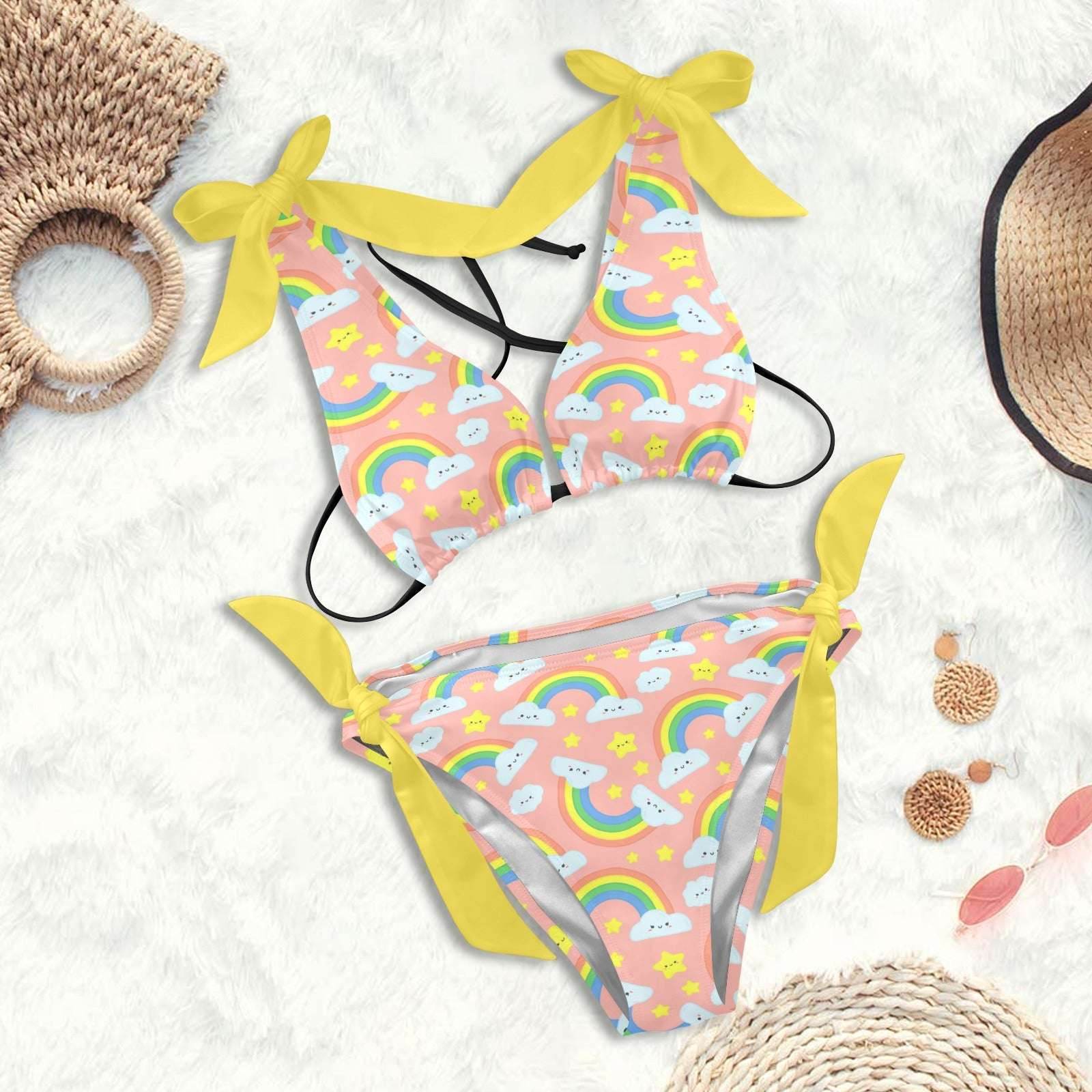 Rainbow Daze Ruffle Bikini - Puppy's Aesthetics