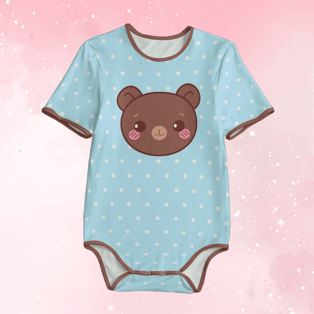 Adorable Blue Teddy Bear Adult Unisex SnappieSuit - Puppy's Aesthetics