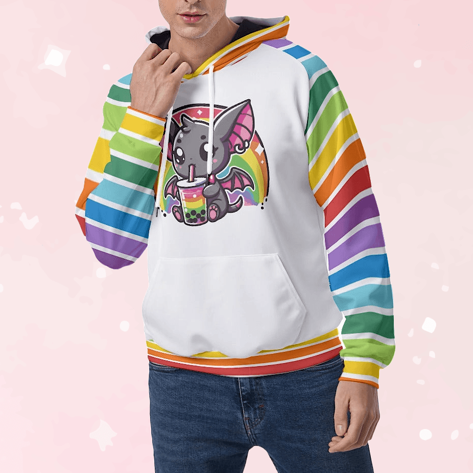 Batty Bobba Rainbow Unisex Hoodie - Puppy's Aesthetics