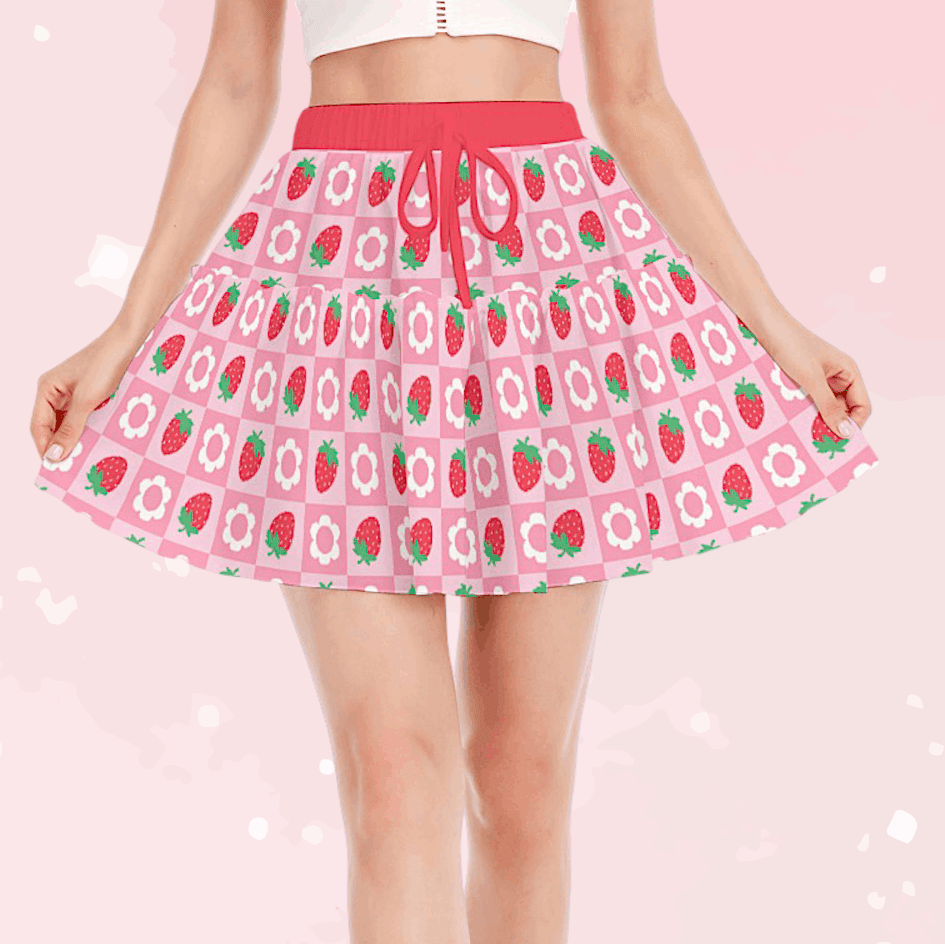 Berry Babe Ruffled Mini Skirt - Puppy's Aesthetics