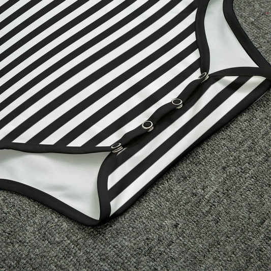 Black & White Stripes Adult Unisex CuddleSuit - Puppy's Aesthetics