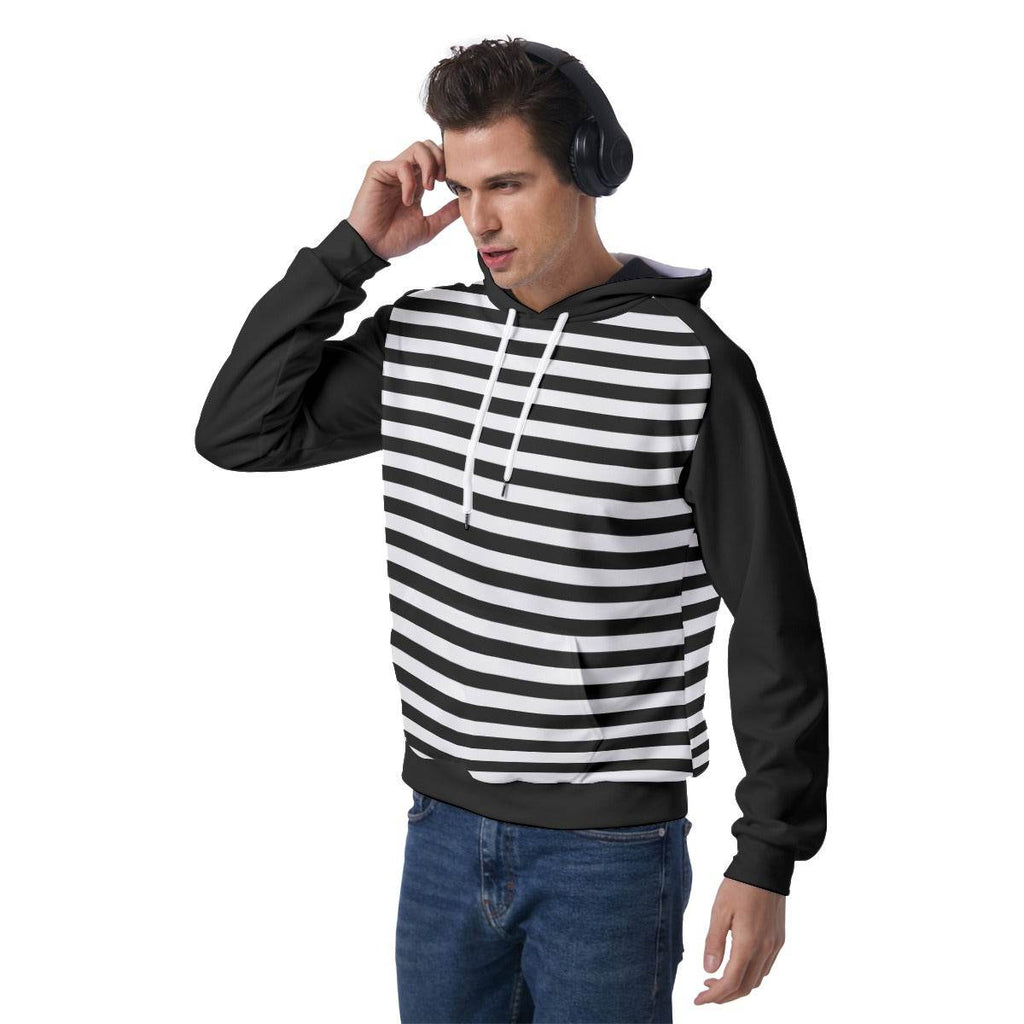 Black & White Stripes Hoodie - Puppy's Aesthetics
