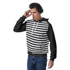 Black & White Stripes Hoodie - Puppy's Aesthetics