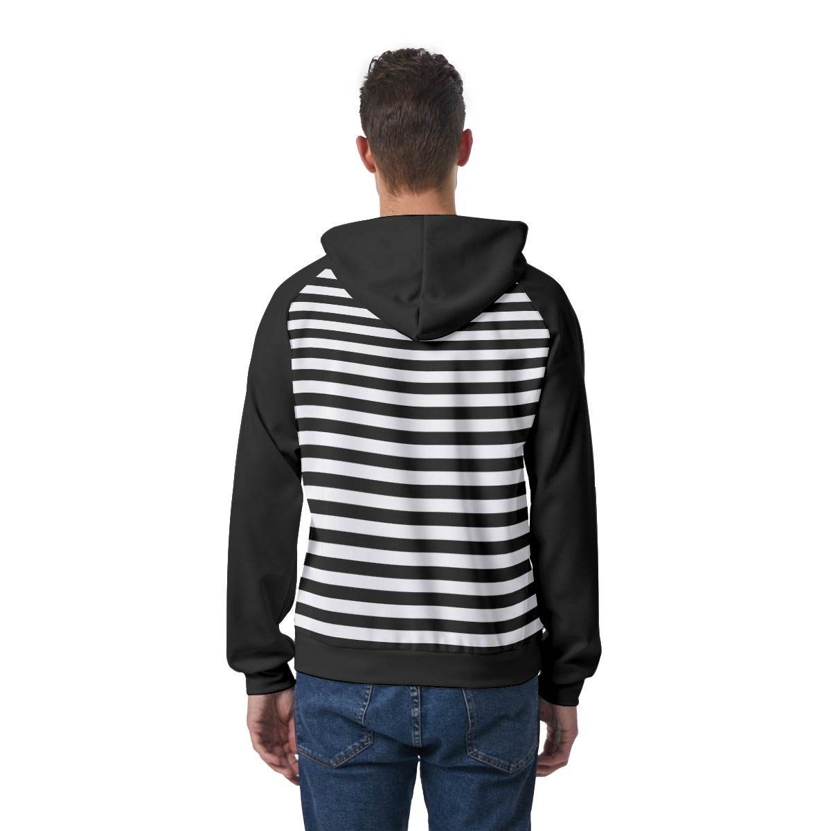 Black & White Stripes Hoodie - Puppy's Aesthetics