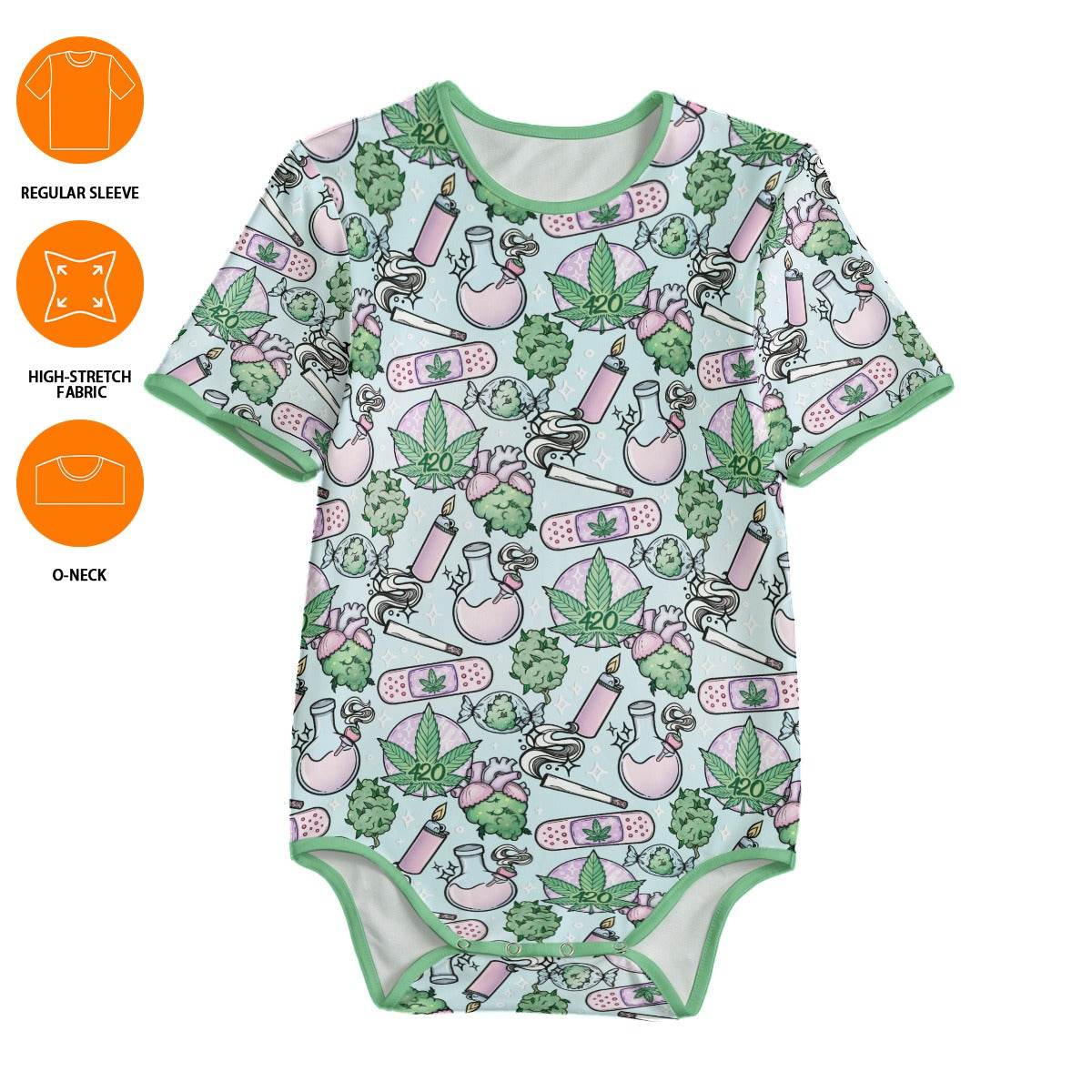 Blue Cannabis Adult Unisex SnappieSuit - Puppy's Aesthetics