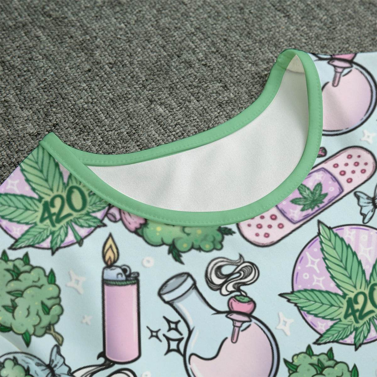 Blue Cannabis Adult Unisex SnappieSuit - Puppy's Aesthetics