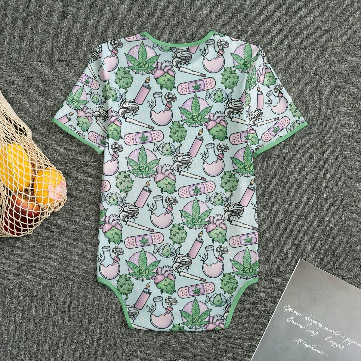 Blue Cannabis Adult Unisex SnappieSuit - Puppy's Aesthetics