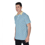 Blue Polka Dot Polo Shirt - Puppy's Aesthetics