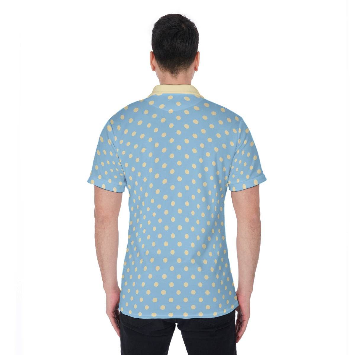 Blue Polka Dot Polo Shirt - Puppy's Aesthetics