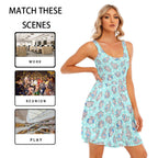 Blue Snugglephant Skater Dress - Puppy's Aesthetics