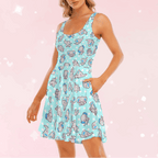 Blue Snugglephant Skater Dress - Puppy's Aesthetics