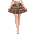 Brown Plaid Ruffled Mini Skirt - Puppy's Aesthetics