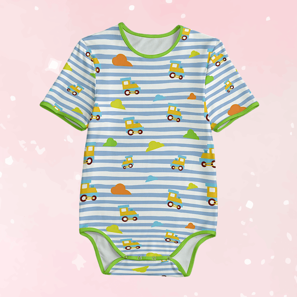 Choo-Choo Stripes Adult Unisex SnappieSuit - Puppy's Aesthetics