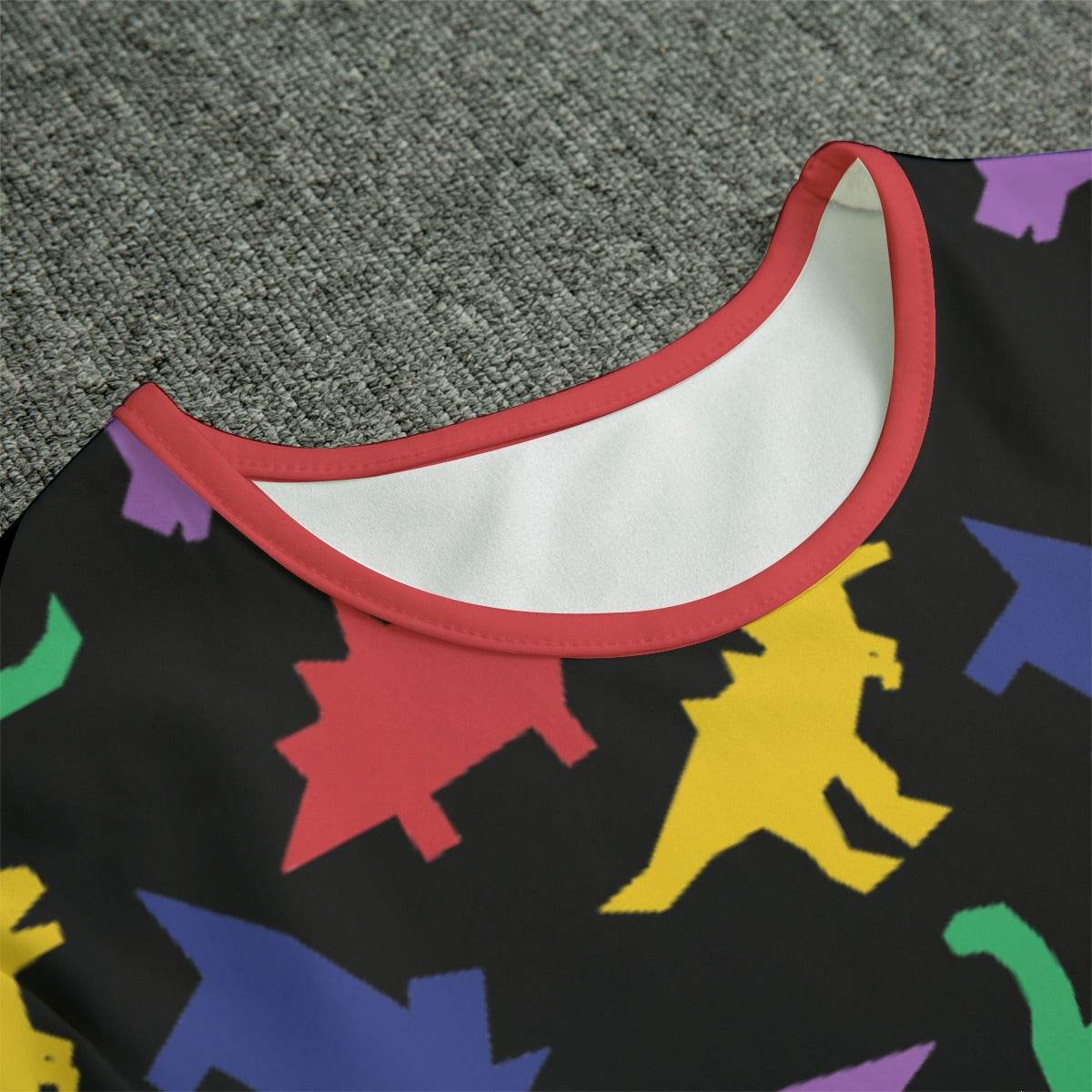 Colorful Lil Dinos Black Adult Unisex SnappieSuit - Puppy's Aesthetics