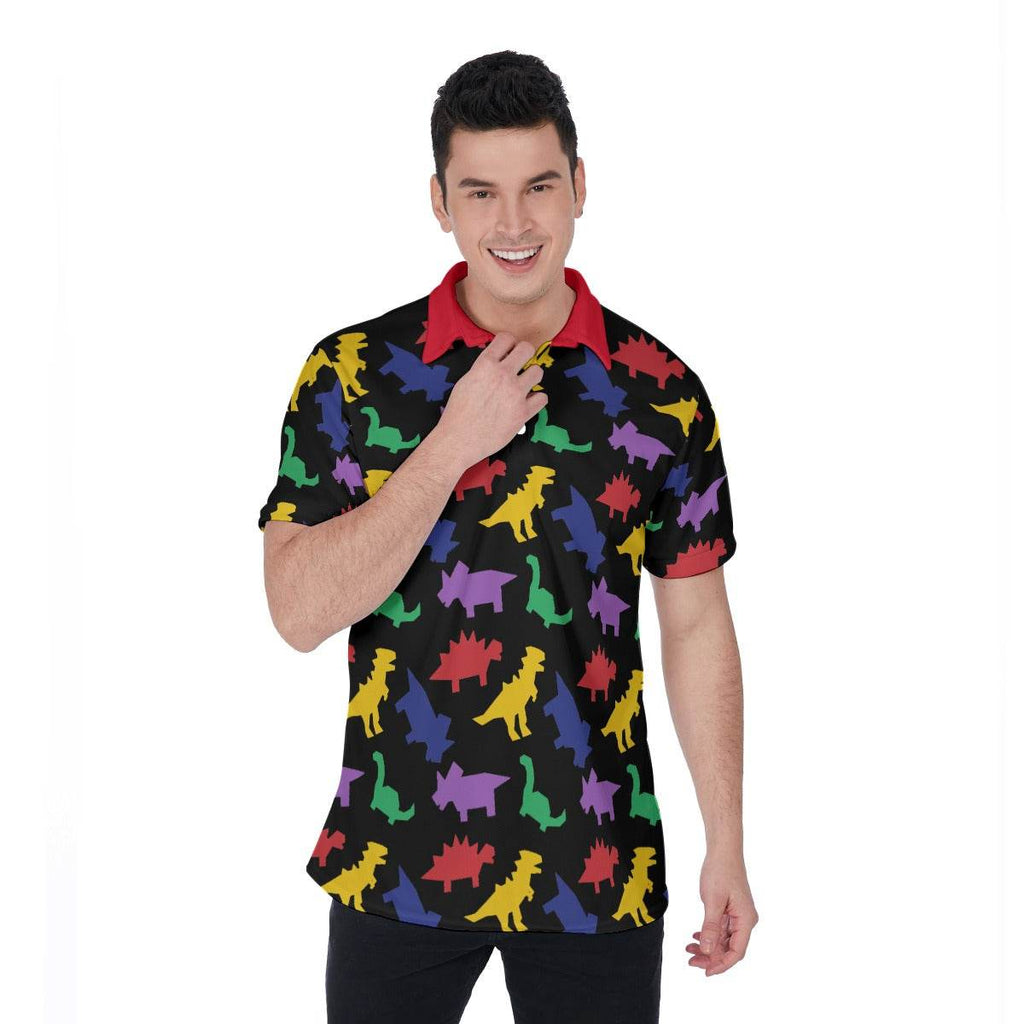 Colorful Lil Dinos Polo Shirt - Puppy's Aesthetics