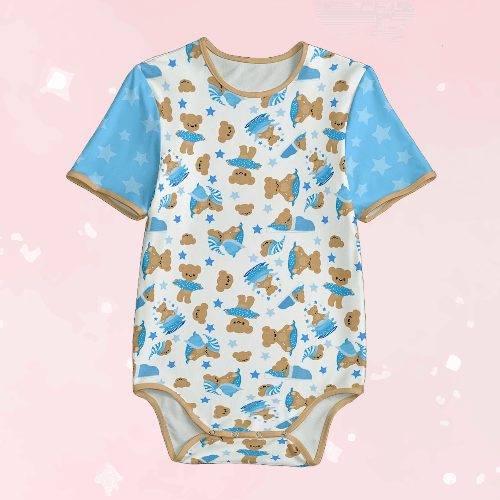 Cozy Blue Bear Adult Unisex SnappieSuit - Puppy's Aesthetics
