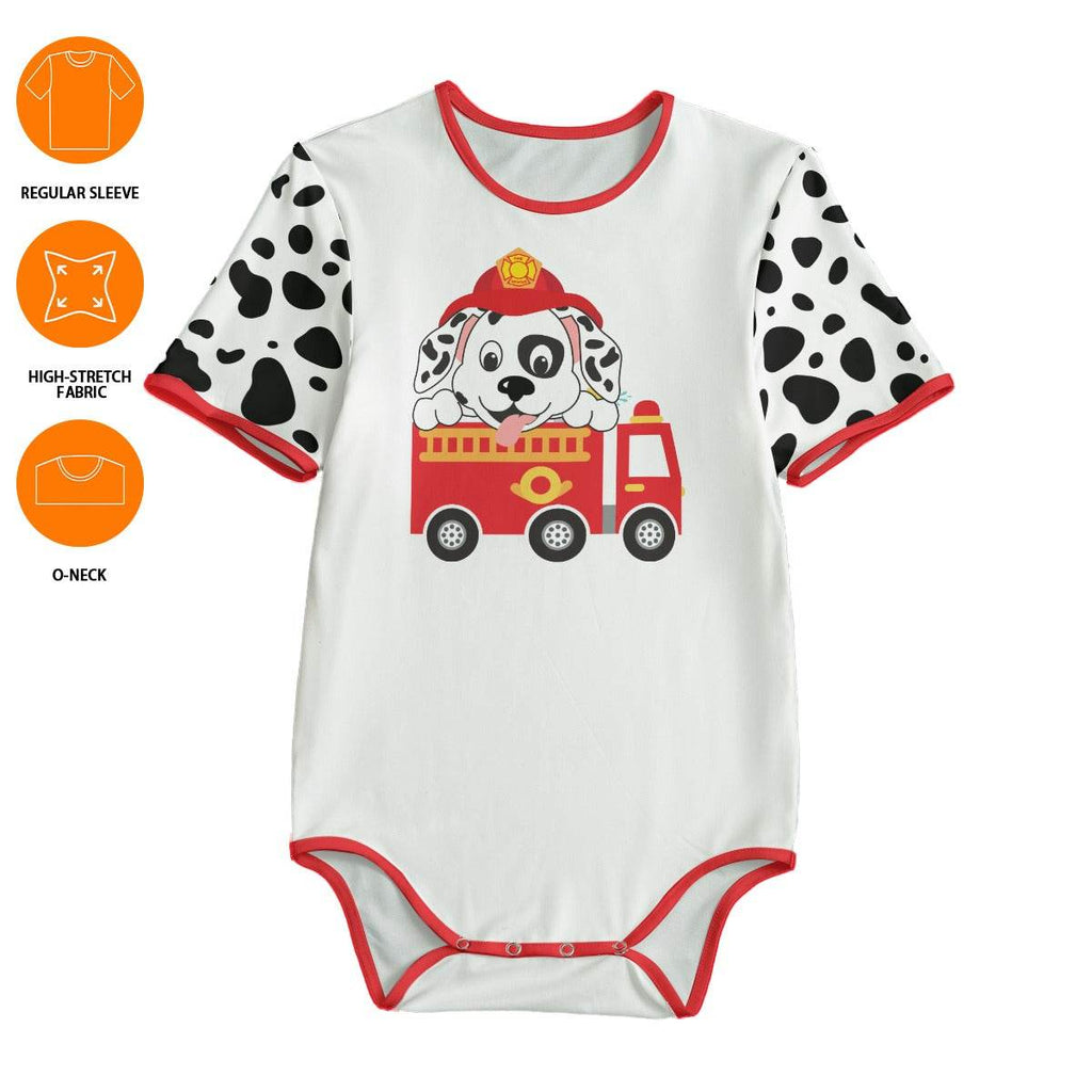 Dalmatian Firetruck Adult Unisex SnappieSuit - Puppy's Aesthetics