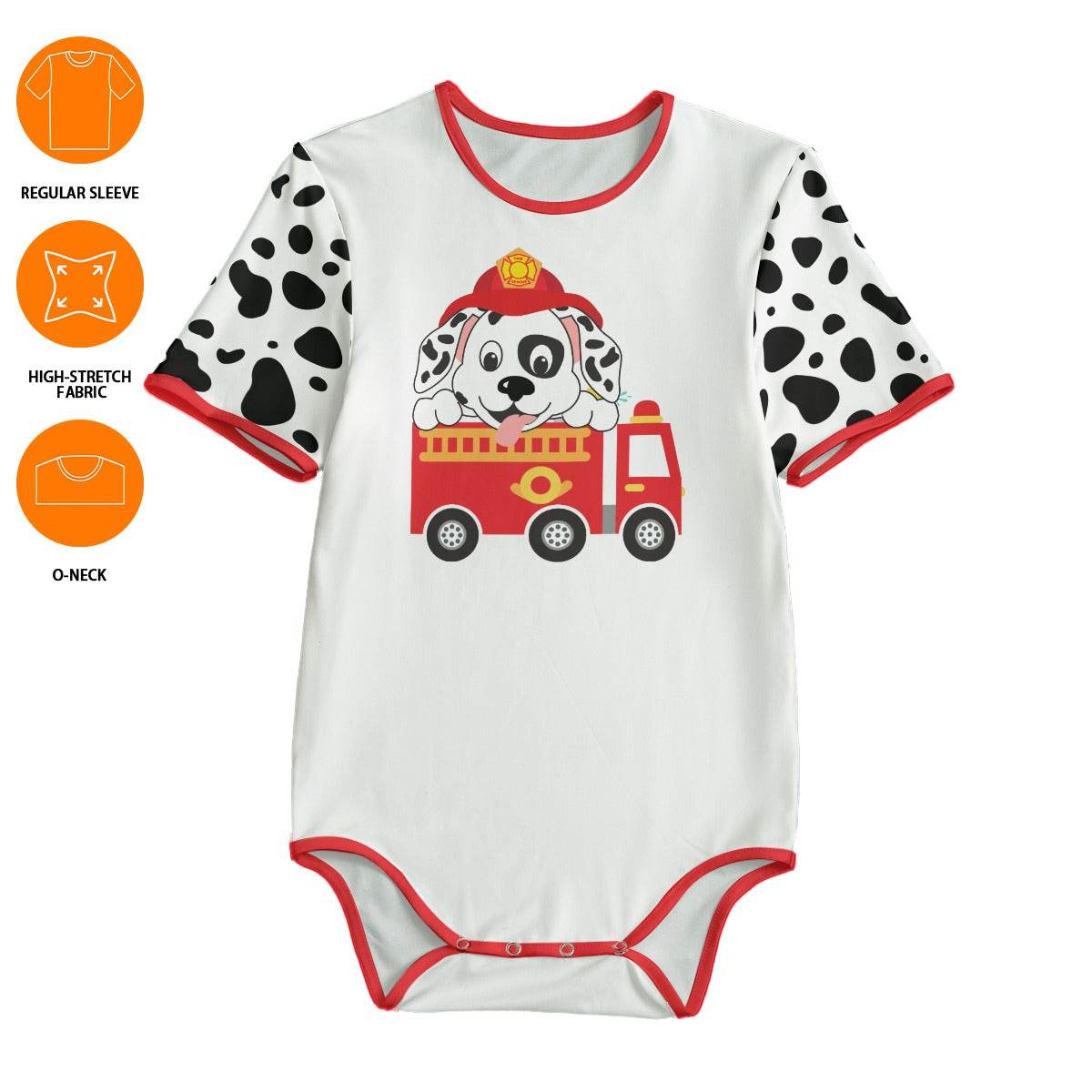 Dalmatian Firetruck Adult Unisex SnappieSuit - Puppy's Aesthetics