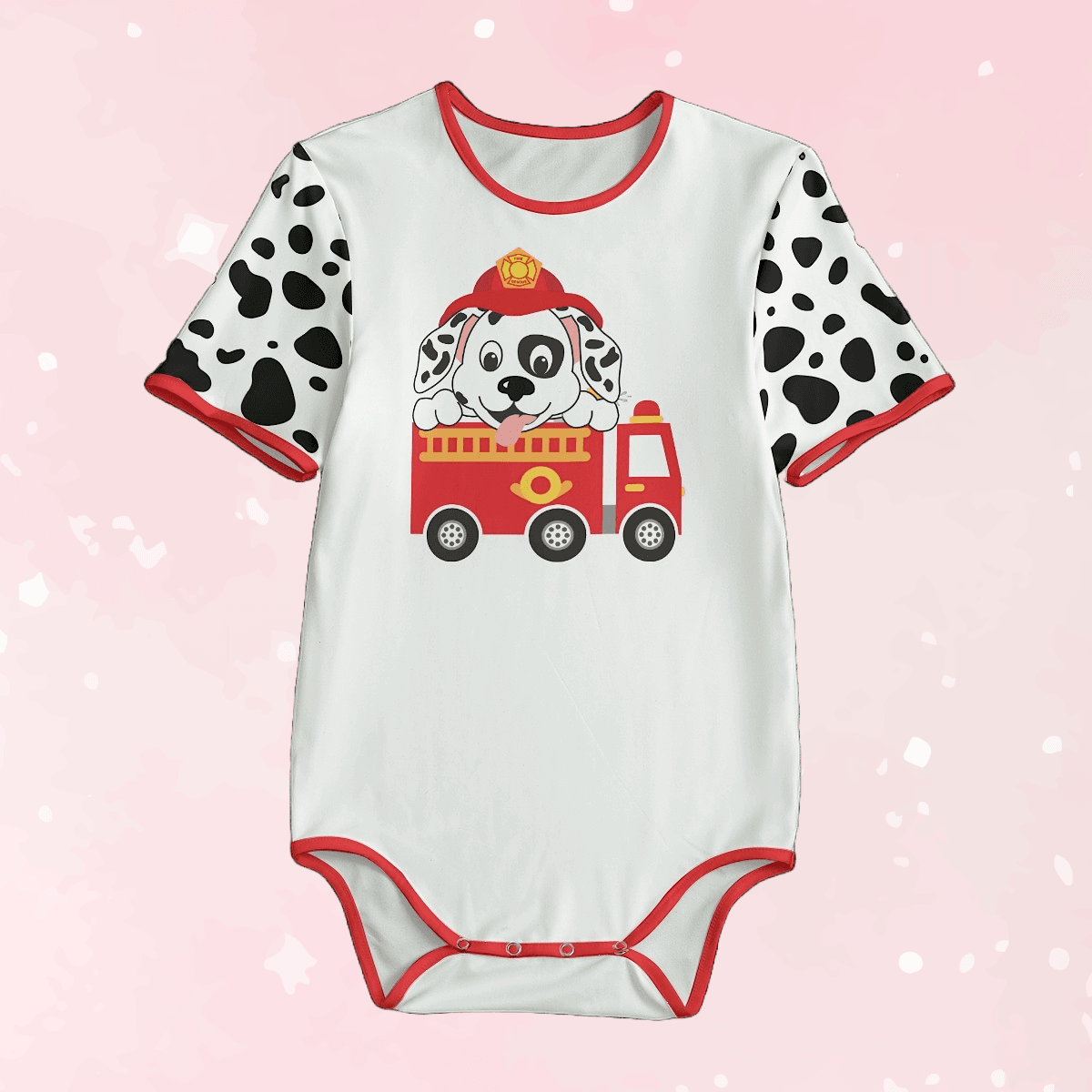 Dalmatian Firetruck Adult Unisex SnappieSuit - Puppy's Aesthetics