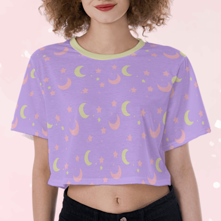 Dreamy Moonlight Crop Top - Puppy's Aesthetics
