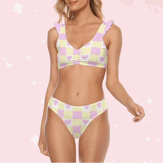 Heartsy Tootsie Splash Kini - Puppy's Aesthetics